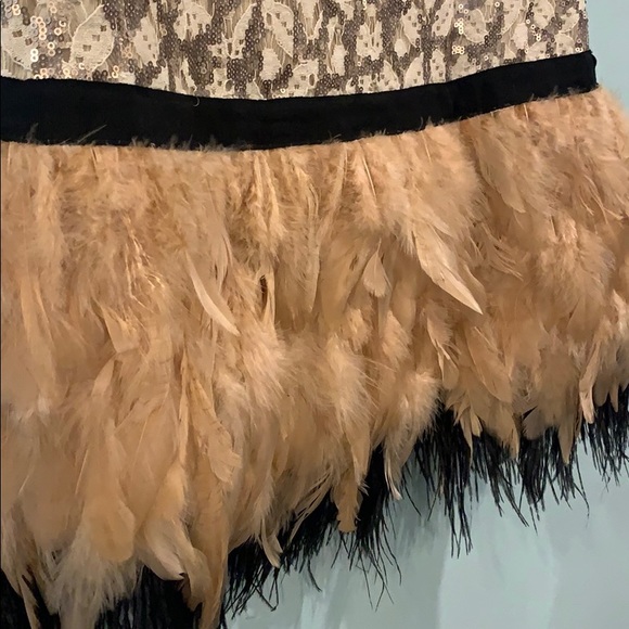 C. Luce Sequin Feathered Dress - Picture 5 of 6